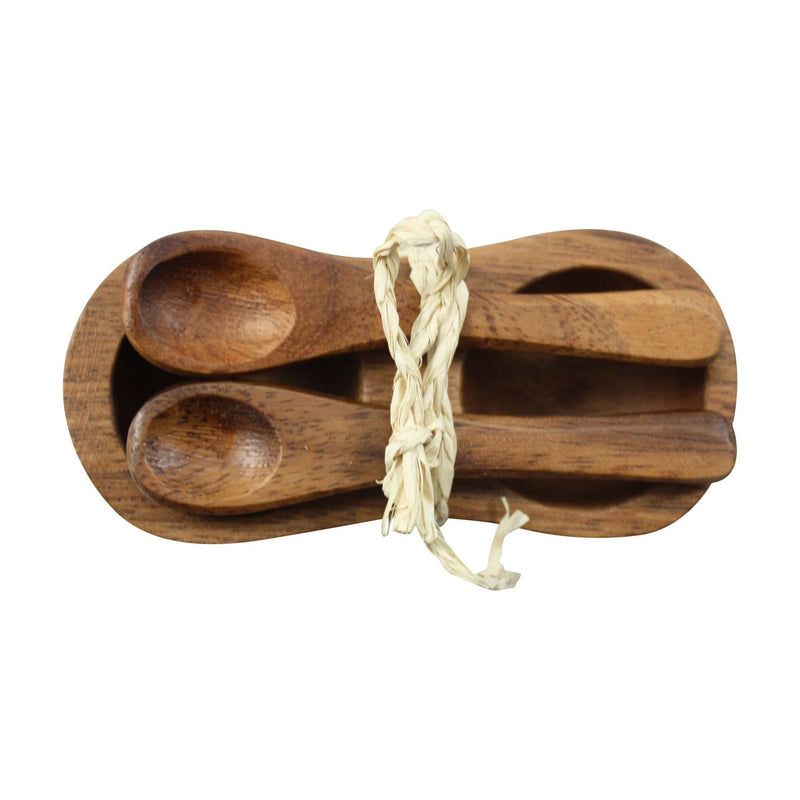 Acacia Wood Condiment Set