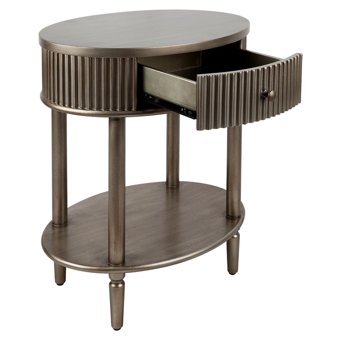Arielle Oval BedSide Table