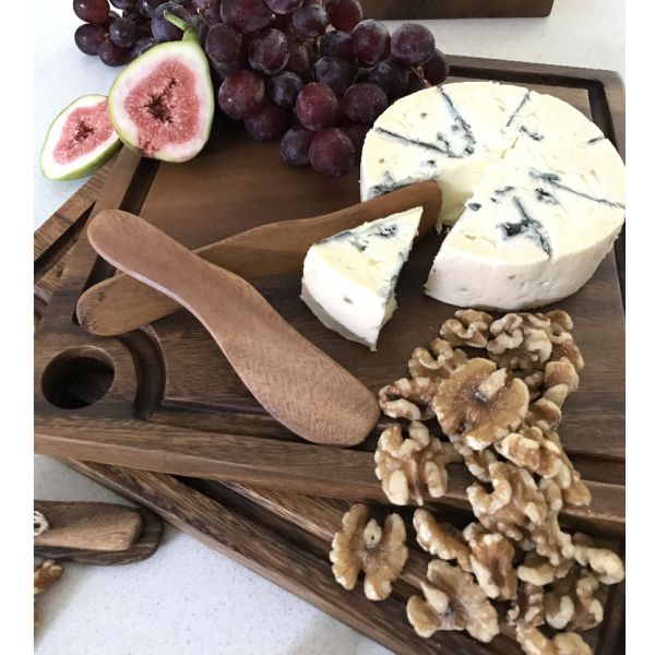 Acacia Wood Cheese and Pate Knife Set of 2