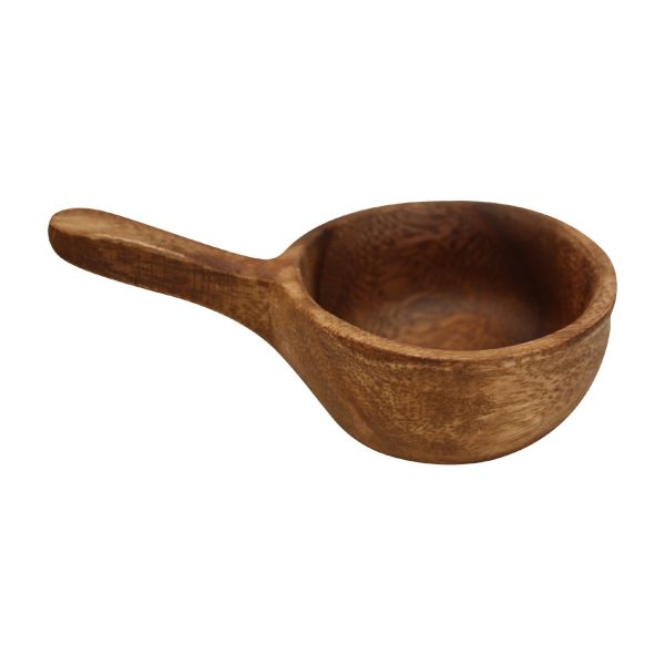 Acacia Wood Round Bowl with Handle