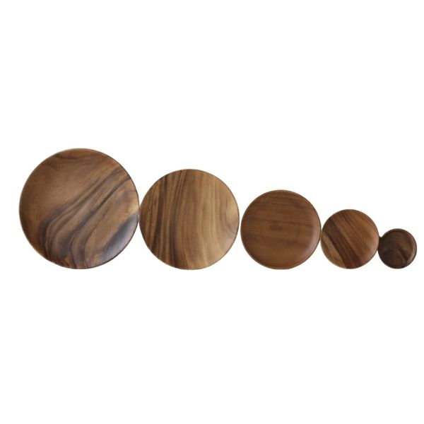 Acacia Wood Round Plate