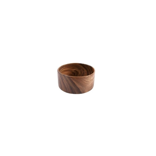 Acacia Wood Round Straight Side Bowl