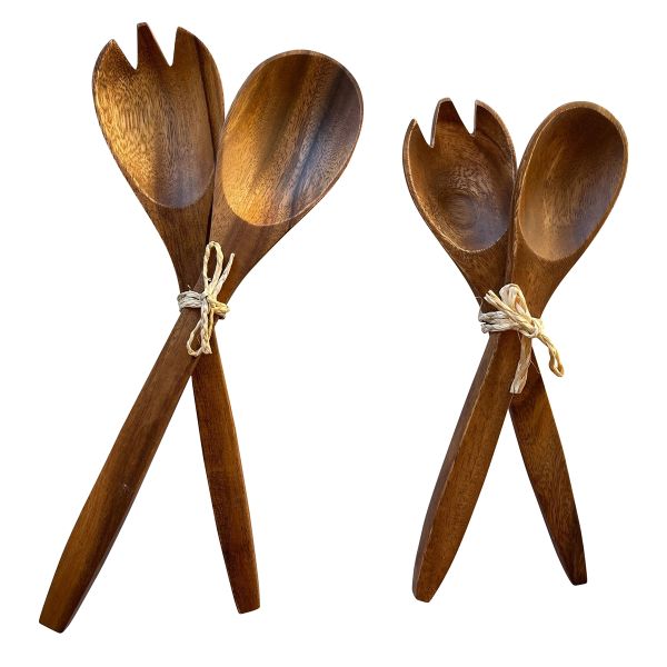 Acacia Wood Fork and Spoon Set