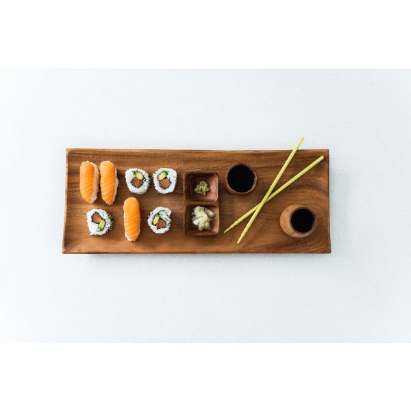 Acacia Wood Rectangular Sushi Plate