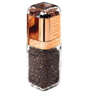 Orku Single Salt or Pepper Grinder 180ml – Glass Manual Mill with Rose Gold Lid-0