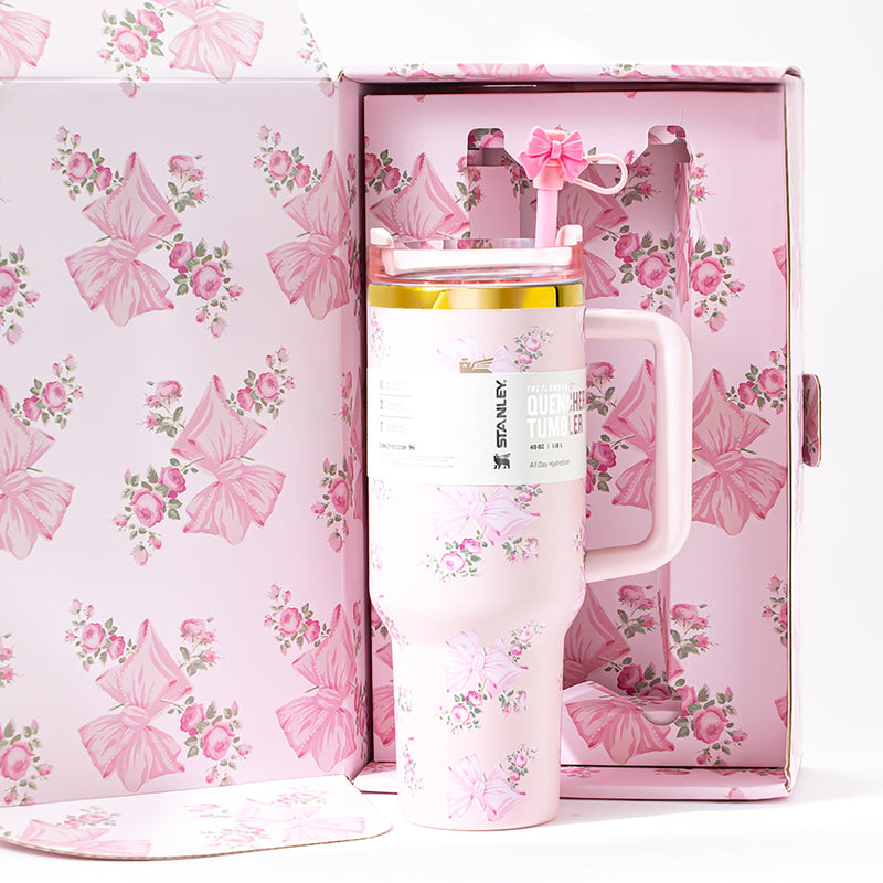Stanley Pink Bow Blossom Tumbler [Limited Edition]-3