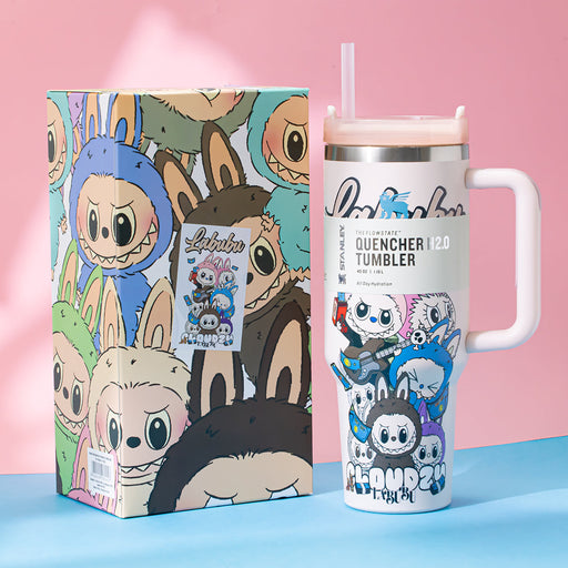 Stanley x Labubu Gradient Peach Band Quencher H2O Tumbler [Limited Edition]-0