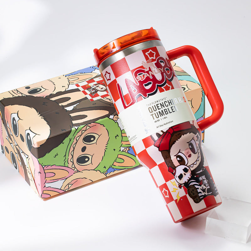 Stanley x Labubu Red Checkered Quencher H2O Tumbler [Limited Edition]-4