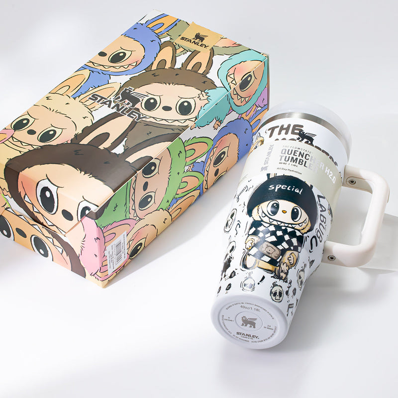 Stanley x Labubu White Sketchbook Quencher H2O Tumbler [Limited Edition]-3