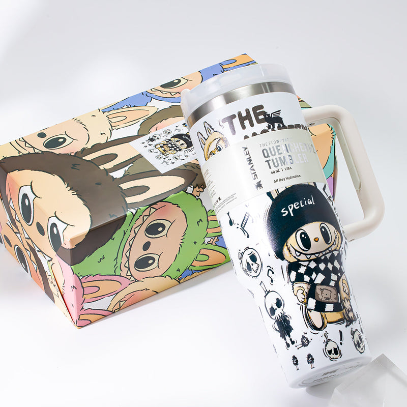 Stanley x Labubu White Sketchbook Quencher H2O Tumbler [Limited Edition]-4