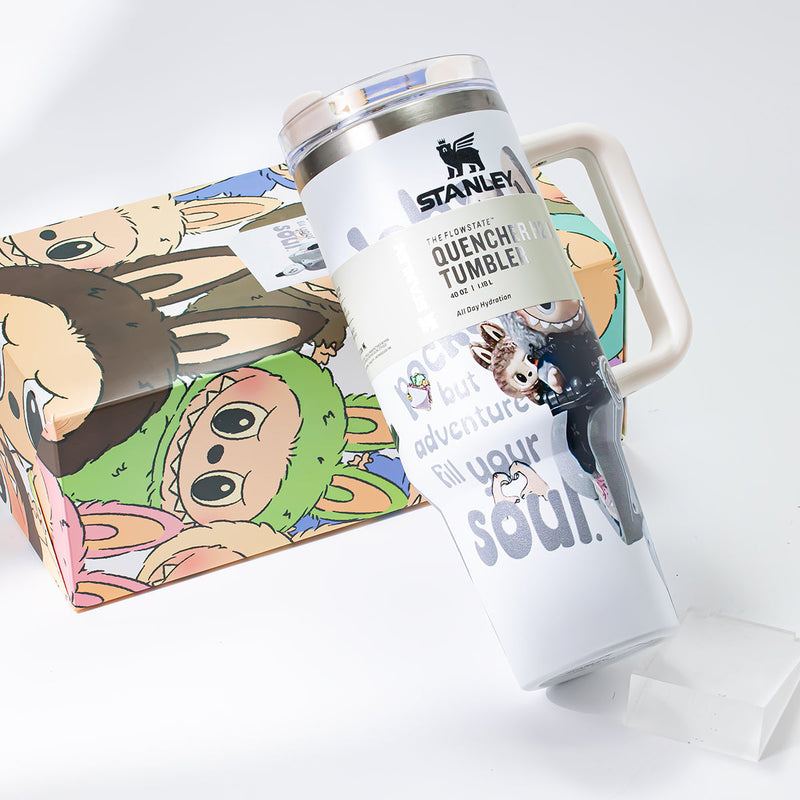 Stanley x Labubu White Two Wheel Rider Quencher H2O Tumbler [Limited Edition]-4