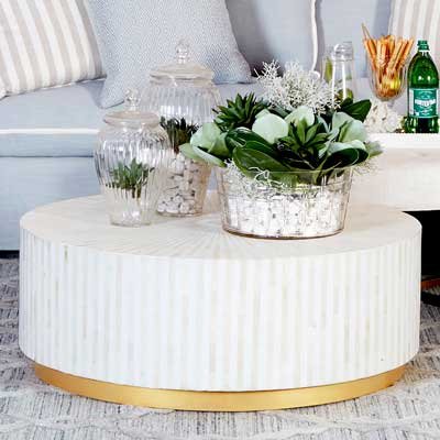 Makayla Bone Inlay Coffee Table