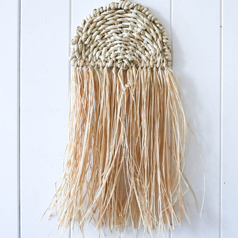 Raffia Rainbow Wall Hanging