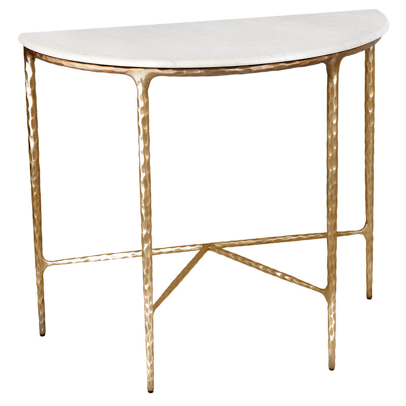 Heston Marble Demilune Table