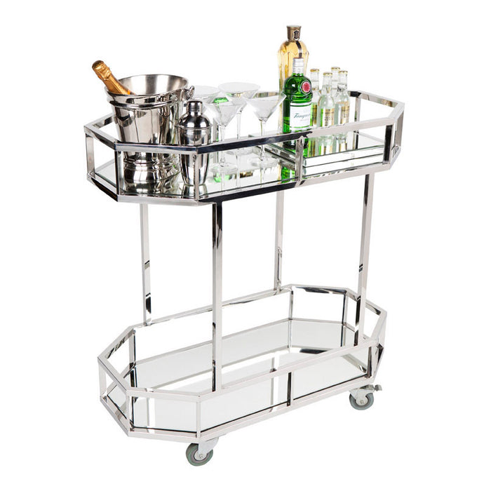 Brooklyn Mirrored Bar Cart