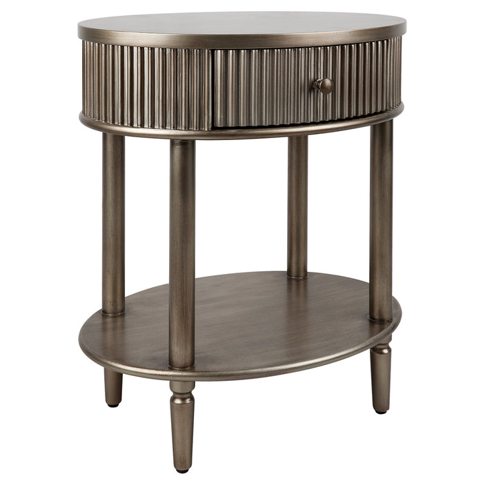 Arielle Oval BedSide Table