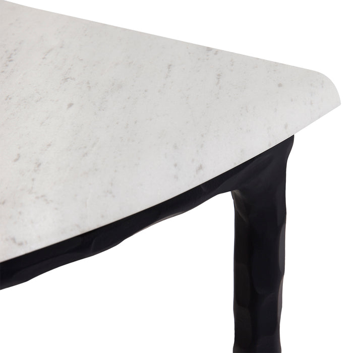 Heston Marble Demilune Table