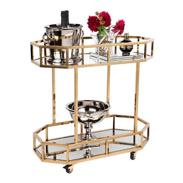 Brooklyn Mirrored Bar Cart