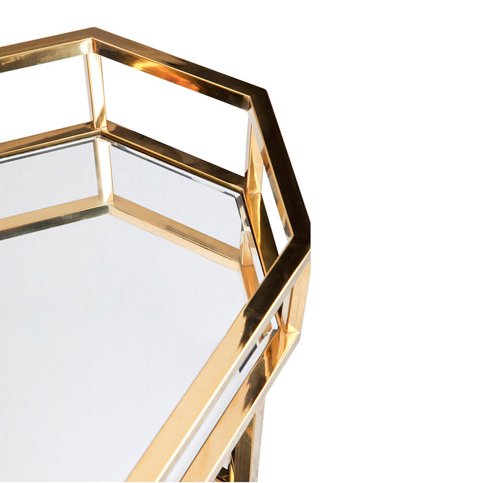 Brooklyn Mirrored Bar Cart