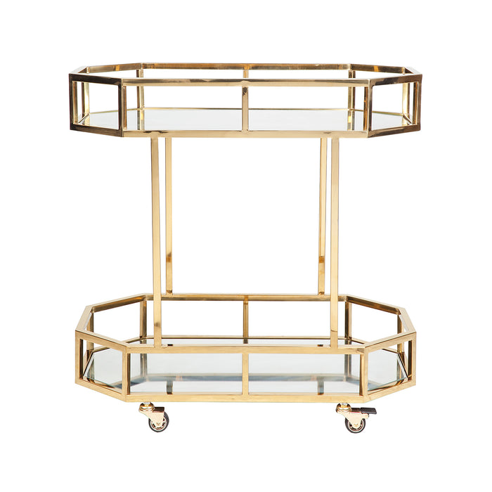 Brooklyn Mirrored Bar Cart