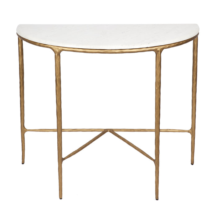 Heston Marble Demilune Table