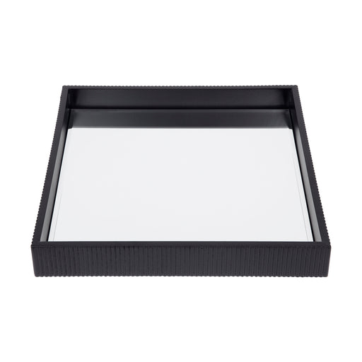 Miles Mirrored Tray Set of 3 Black