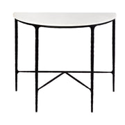 Heston Marble Demilune Table