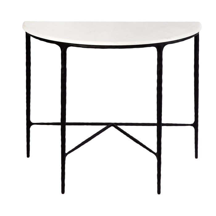 Heston Marble Demilune Table